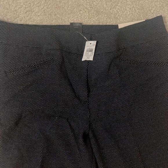 Curvy ankle length pants black with tiny white polka dots - Picture 2 of 3